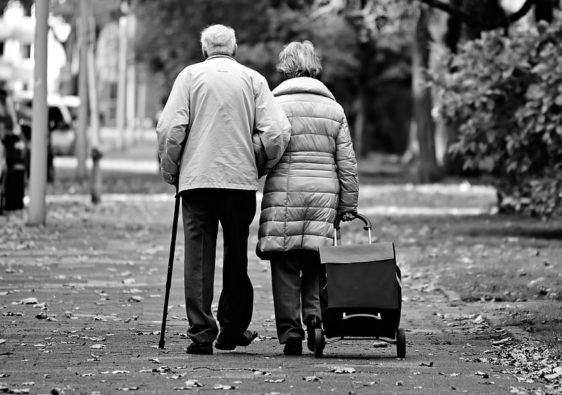 man-woman-elderly-couple-two