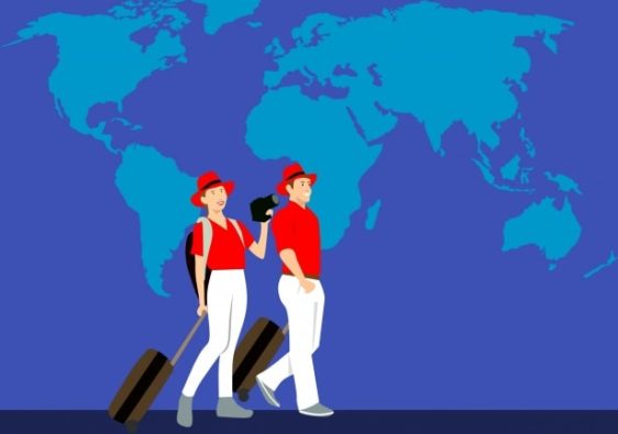 world-map-travel-couple-travel